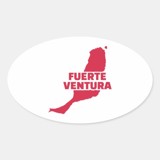 Fuerteventura Ovale Sticker (Voorkant)