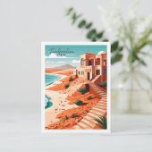 Fuerteventura Spanje vintage reisillustratie Briefkaart (Staand voorkant)