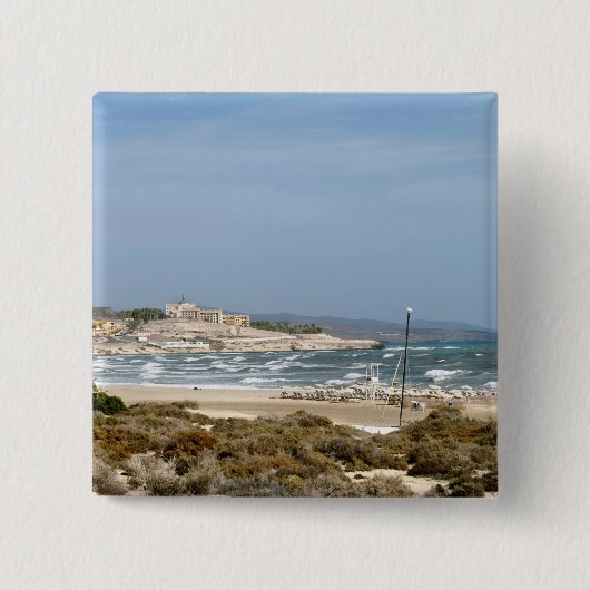 Fuerteventura Vierkante Button 5,1 Cm (Voorkant)