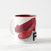 FUG Ruby Slippers Tweekleurige Koffiemok (Voorkant links)