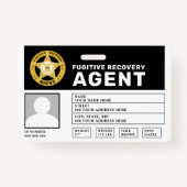 FUGITIVE RECOVERY AGENT BADGE (Achterkant)