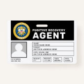 FUGITIVE RECOVERY AGENT BADGE (Achterkant)