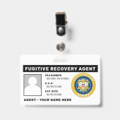 FUGITIVE RECOVERY AGENT Badge (Voorzijde met clip)