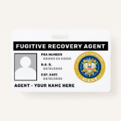 FUGITIVE RECOVERY AGENT Badge (Voorkant)
