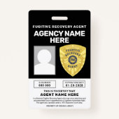 FUGITIVE RECOVERY AGENT BADGE (Achterkant)
