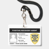 FUGITIVE RECOVERY AGENT BADGE (Voorzijde met lanyard)