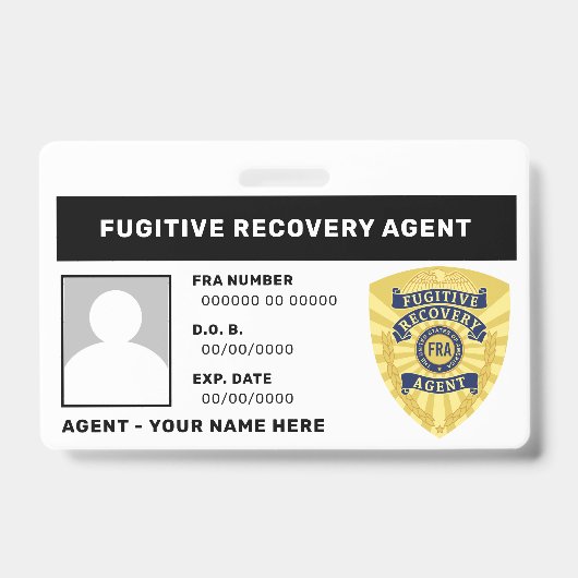 FUGITIVE RECOVERY AGENT BADGE (Voorzijde)