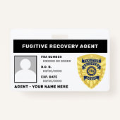 FUGITIVE RECOVERY AGENT BADGE (Voorkant)