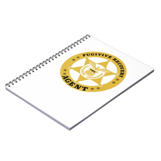 FUGITIVE RECOVERY AGENT BADGE NOTITIEBOEK (Linkerzijde)