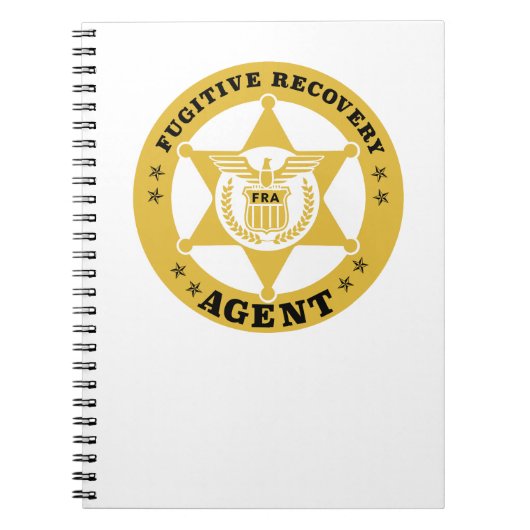 FUGITIVE RECOVERY AGENT BADGE NOTITIEBOEK (Voorkant)