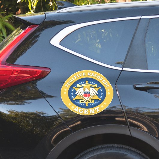 FUGITIVE RECOVERY AGENT BADGE STICKER (Auto Zijkant)