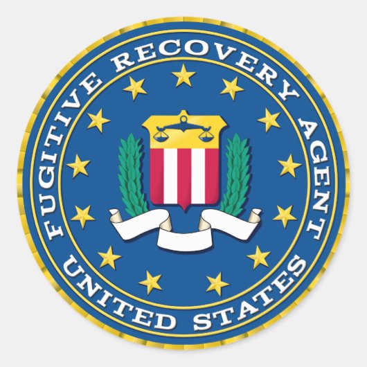 Fugitive Recovery Agent Ronde Sticker (Voorkant)