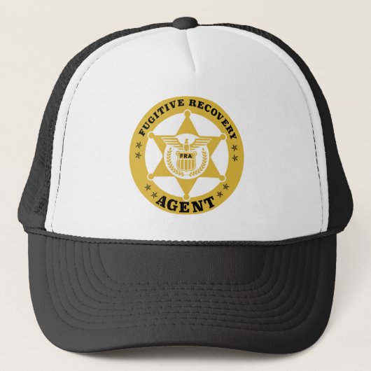 Fugitive Recovery Agent Trucker hat Trucker Pet (Voorkant)