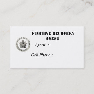 Fugitive Recovery Agent Visitekaartje
