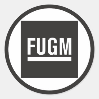 FUGM door SAB Ronde Stickers (Geen Copyline)