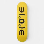 Fugu Kaomoji Japans Emoticon Skateboard (Voorkant)