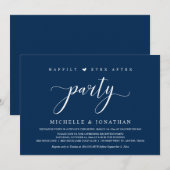 Fuite de mariage, Bleu marine, Invitation à la soi (Devant / Derrière)