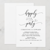 Fuite de mariage, invitation à la fête pour toujou (Devant / Derrière)