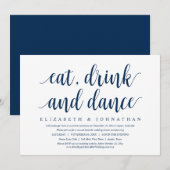 Fuite de mariage, Invitation à manger, boire et da (Devant / Derrière)