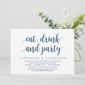 Fuite de mariage, invitation à manger, boire et fa (Debout devant)
