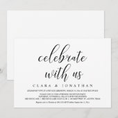 Fuite de mariage, invitation à une réception éléga (Devant / Derrière)