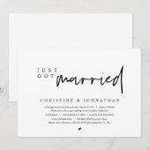 Fuite de mariage, Invitation de mariage juste célé (Devant / Derrière)