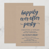 Fuite de mariage, invitation pour la fête du bonhe (Devant / Derrière)