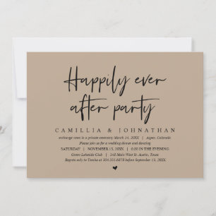 Fuite de mariage, invitation pour une fête de bonh