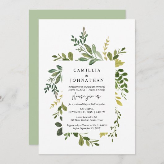 Fuite de mariage, invitation sur le thème de la ve (Devant / Derrière)