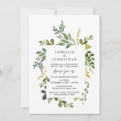 Fuite de Mariage, Invitation Thème de Verdure d'Ét (Devant)
