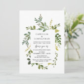 Fuite de Mariage, Invitation Thème de Verdure d'Ét (Debout devant)