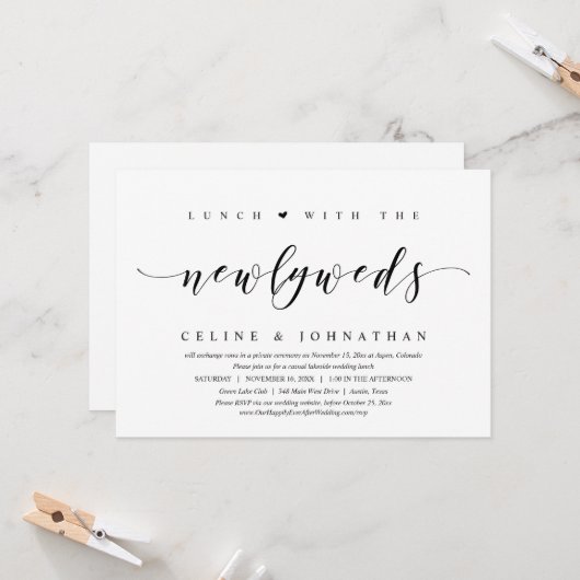 Fuite de noces, invitation au déjeuner avec les je (Devant/Arrière en situation)