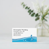 Fuite d'eau Carte de visite simple de plombier (Debout devant)