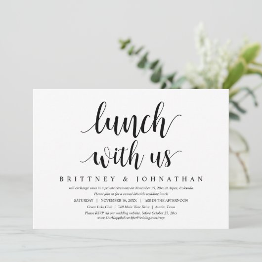 Fuite en mariage, déjeuner avec nous, invitation d (Debout devant)