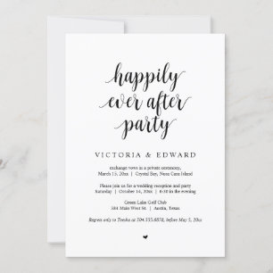 Fuite en mariage, invitation à la fête de bonheur 
