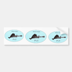 FUJ drievoudige bumpersticker uitsnijden