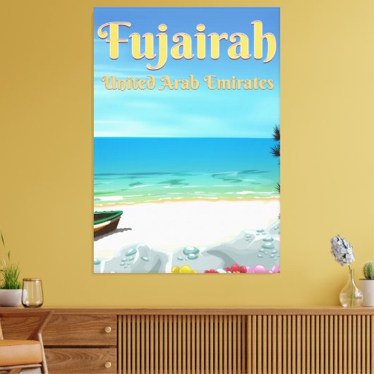 Fujairah United Arab Emirates strand poster Canvas Afdruk (Insitu (Woonkamer))