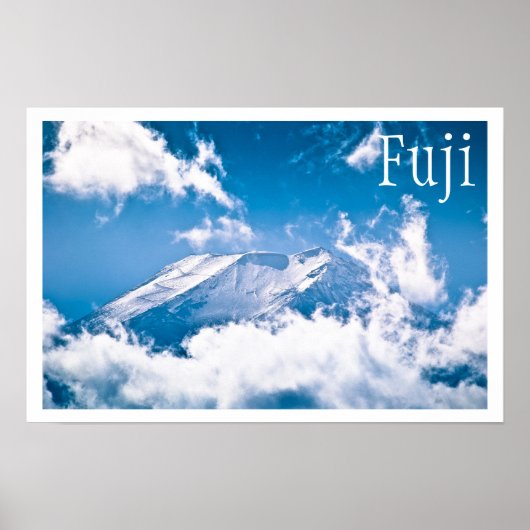 Fuji, Blue Sky, Clouds, Japan Poster (Voorkant)