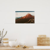 Fuji boven de bliksem' poster (Keuken)