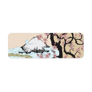 Fuji en Sakura: Label retouradres
