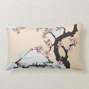 Fuji en Sakura: Polyester Lumbar Pillow 13 inch x Kussen