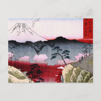 Fuji en vogels in Japan ongeveer 1800 jaar Briefkaart