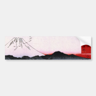 Fuji en vogels in Japan ongeveer 1800 jaar Bumpersticker