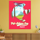 fuji hakone izu nationaal park , japan map canvas afdruk (Insitu (Woonkamer))