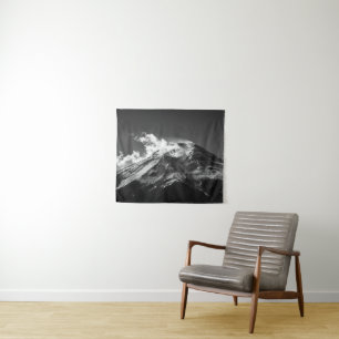 Fuji in zwart-wit wandkleed