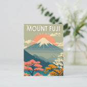 Fuji Japan Travel Art  Briefkaart (Staand voorkant)