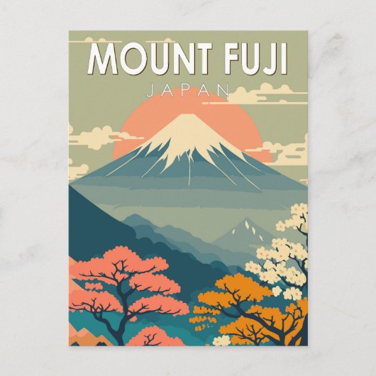 Fuji Japan Travel Art  Briefkaart (Voorkant)