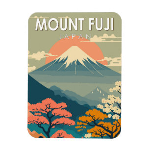 Fuji Japan Travel Art  Magneet