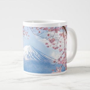 Fuji Mountain Meer van Kawaguchiko Lente in Ja Extra Grote Beker