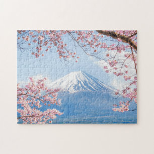 Fuji Mountain Meer van Kawaguchiko Lente in Ja Legpuzzel